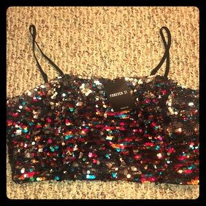Forever 21 Tops - Sequin Crop Top Forever 21 Tops - Sequin Crop Top